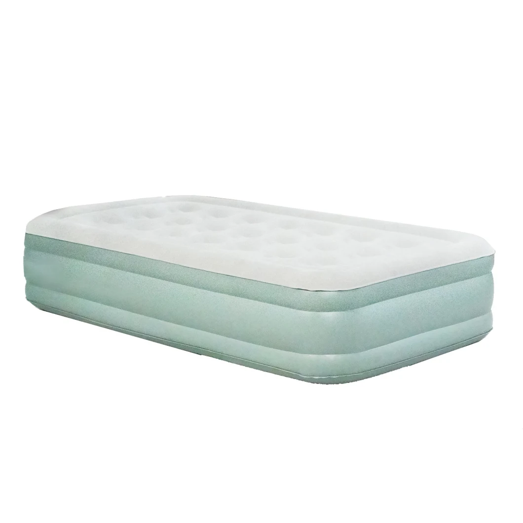 Queen Size Inflatable Sleep Air Mattress Bed Raised Electric Airbed with Built-in Electric Pump