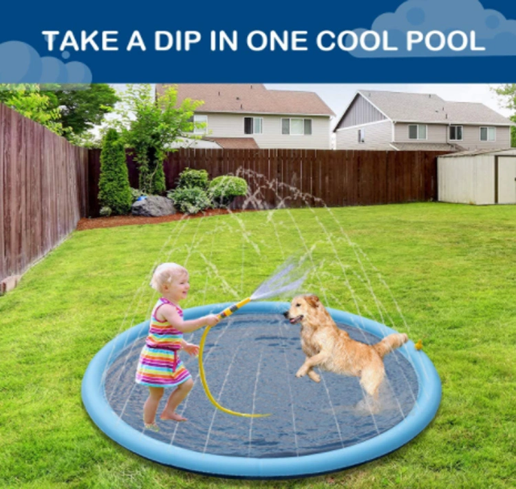 Summer Best Selling Outdoor Portable Inflatable Splash Water Mat Sprad Pad Sprinkler Play Mat for Kids