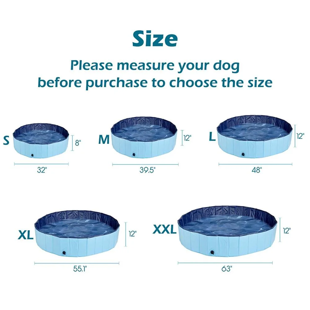 PVC Portable Dog Pool Bathing Tub Foldable Dog Pet Pool