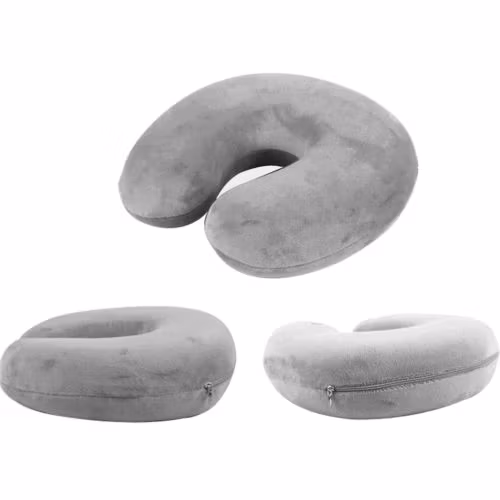 カスタムロゴのU字型インフレータブルトラベルピロー。 インフレータブルネックマッサージピロー