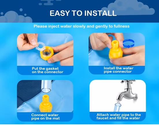 犬用インフレータブルペットウォータースプレープレイマットおもちゃ